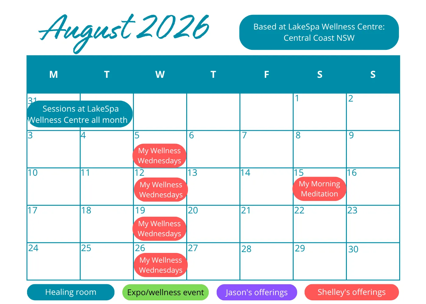 Divine Balance Calendar of Events