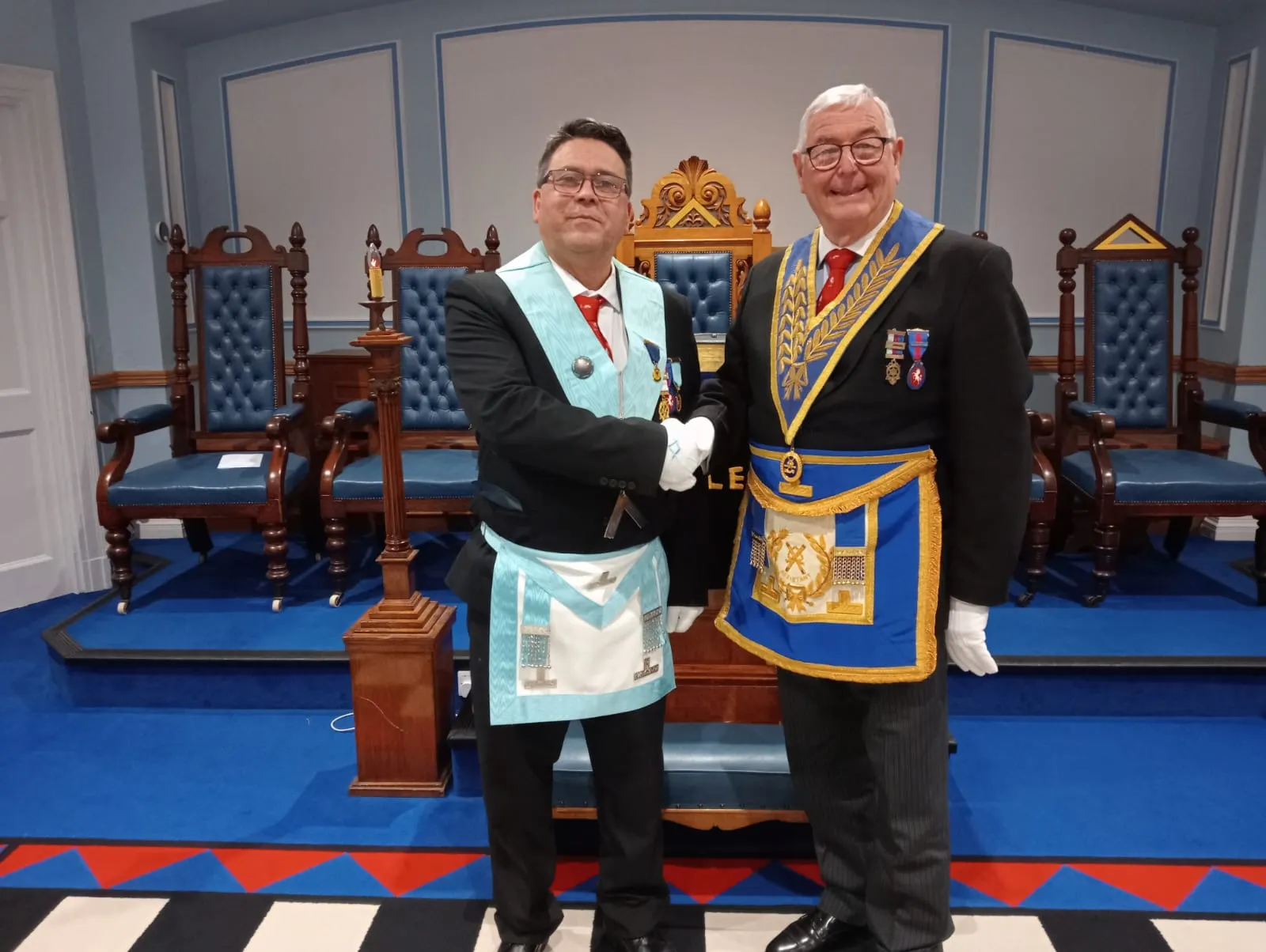 Worshipful Master and Visiting Officer