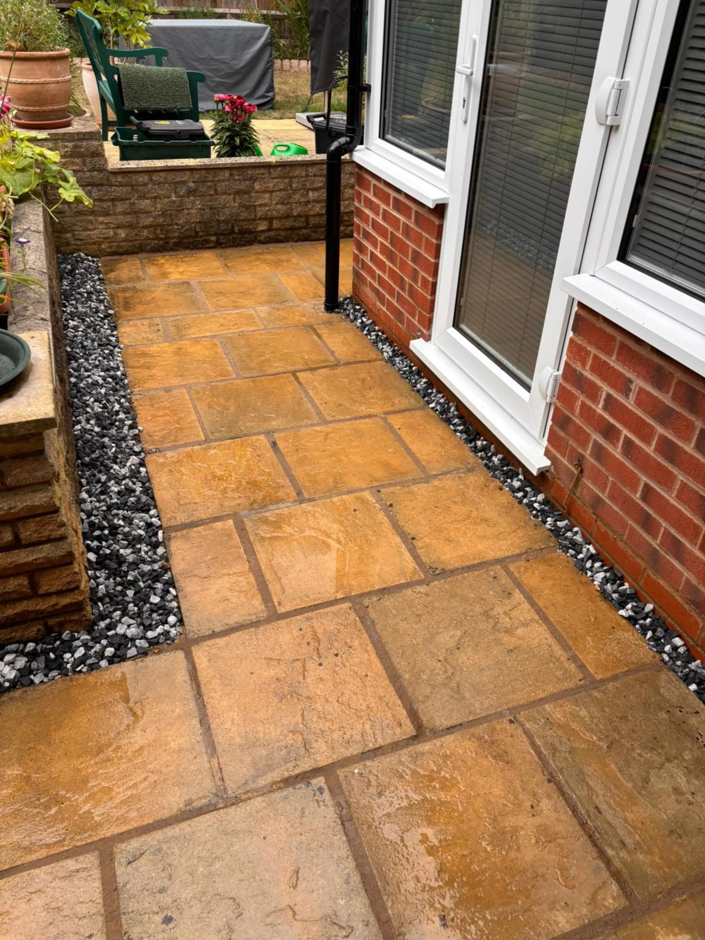 Patio Pathway In Pattern Imprinted Concrete