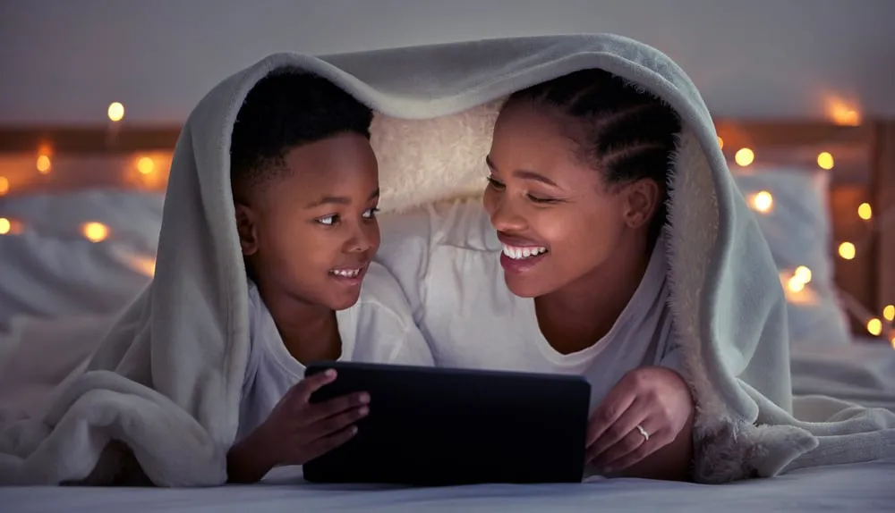 Mother and Child Reading Together