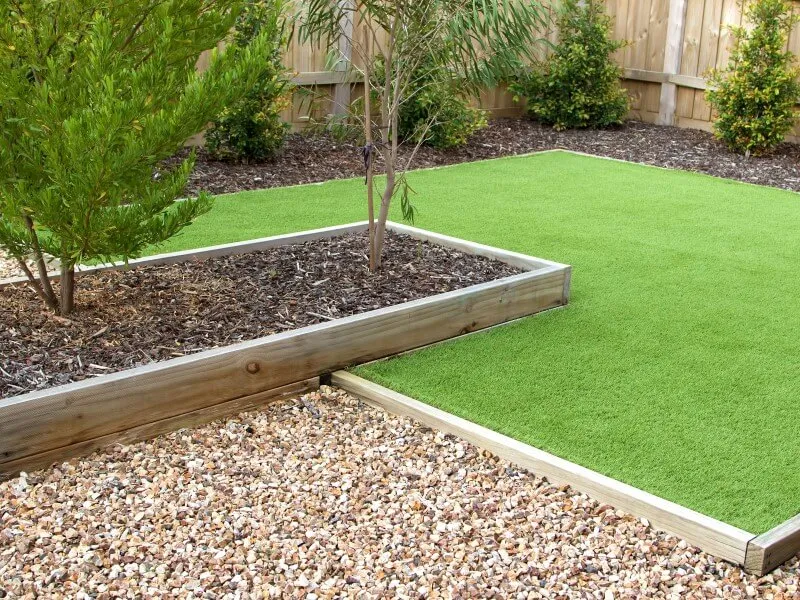 Landscape with Chips and Artificial Grass