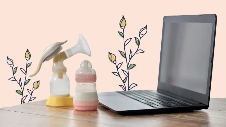 laptop pumped milk