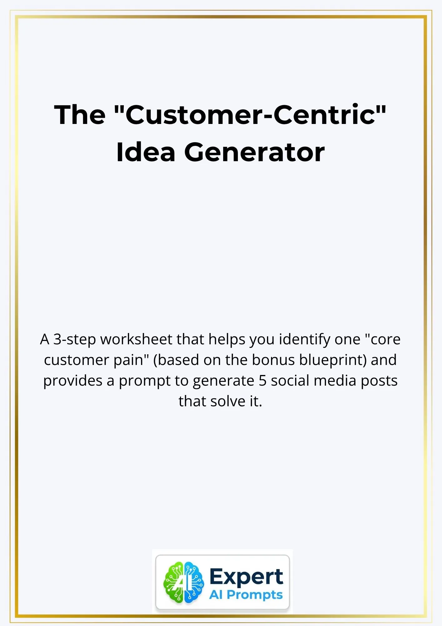 The Customer Centric Idea Generator mockup