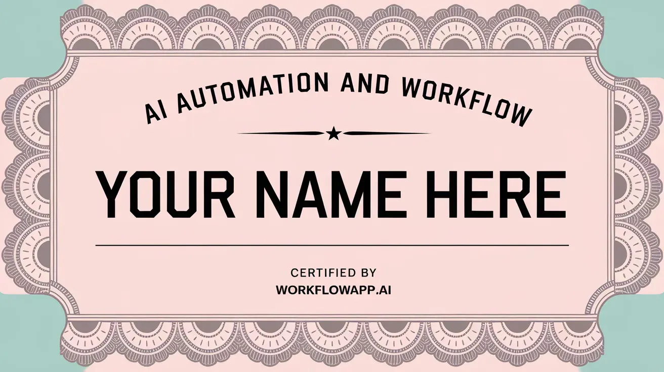 AI Automation and Workflow Certification