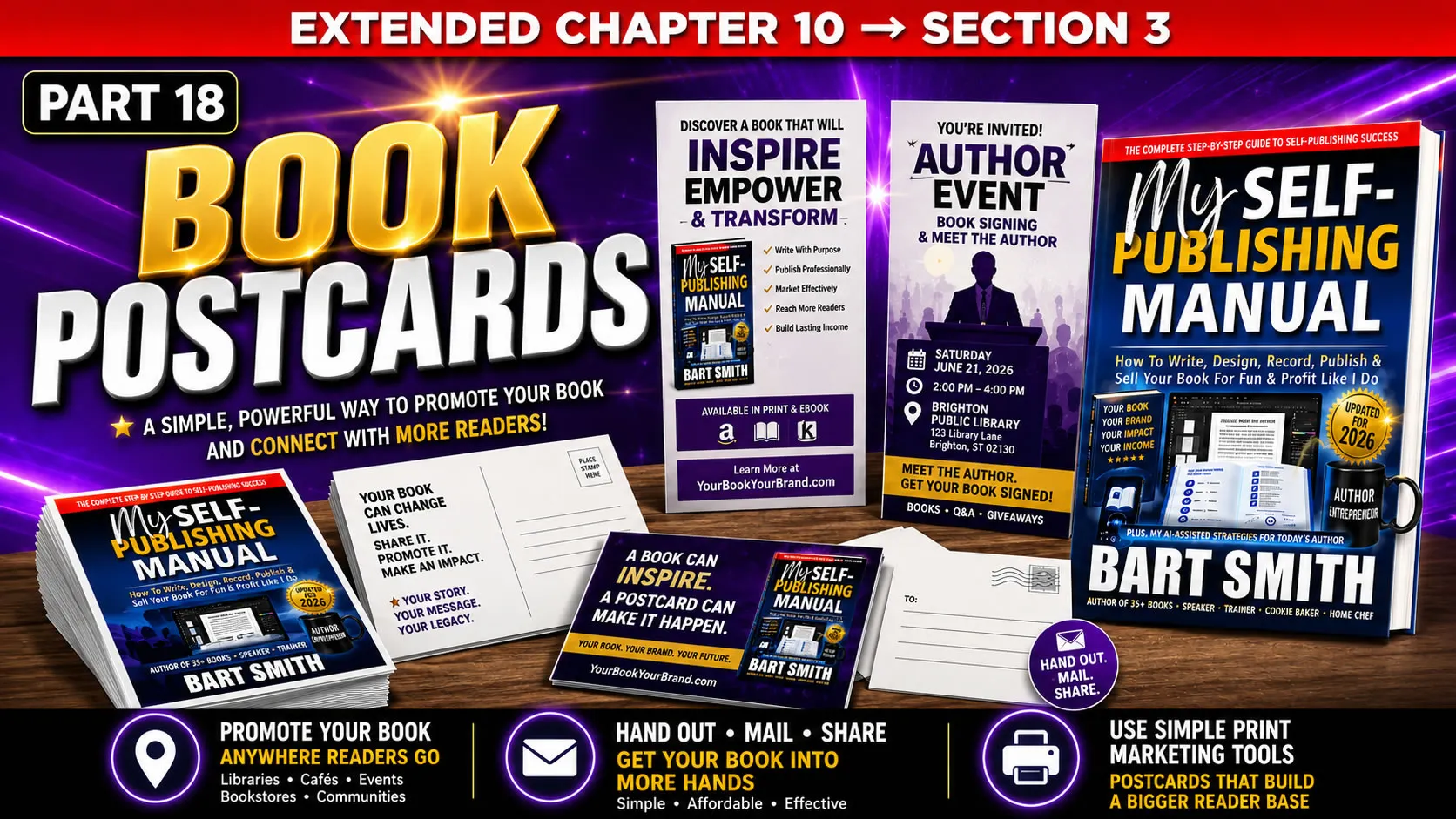 PART 18 → Book Postcards & Flyers