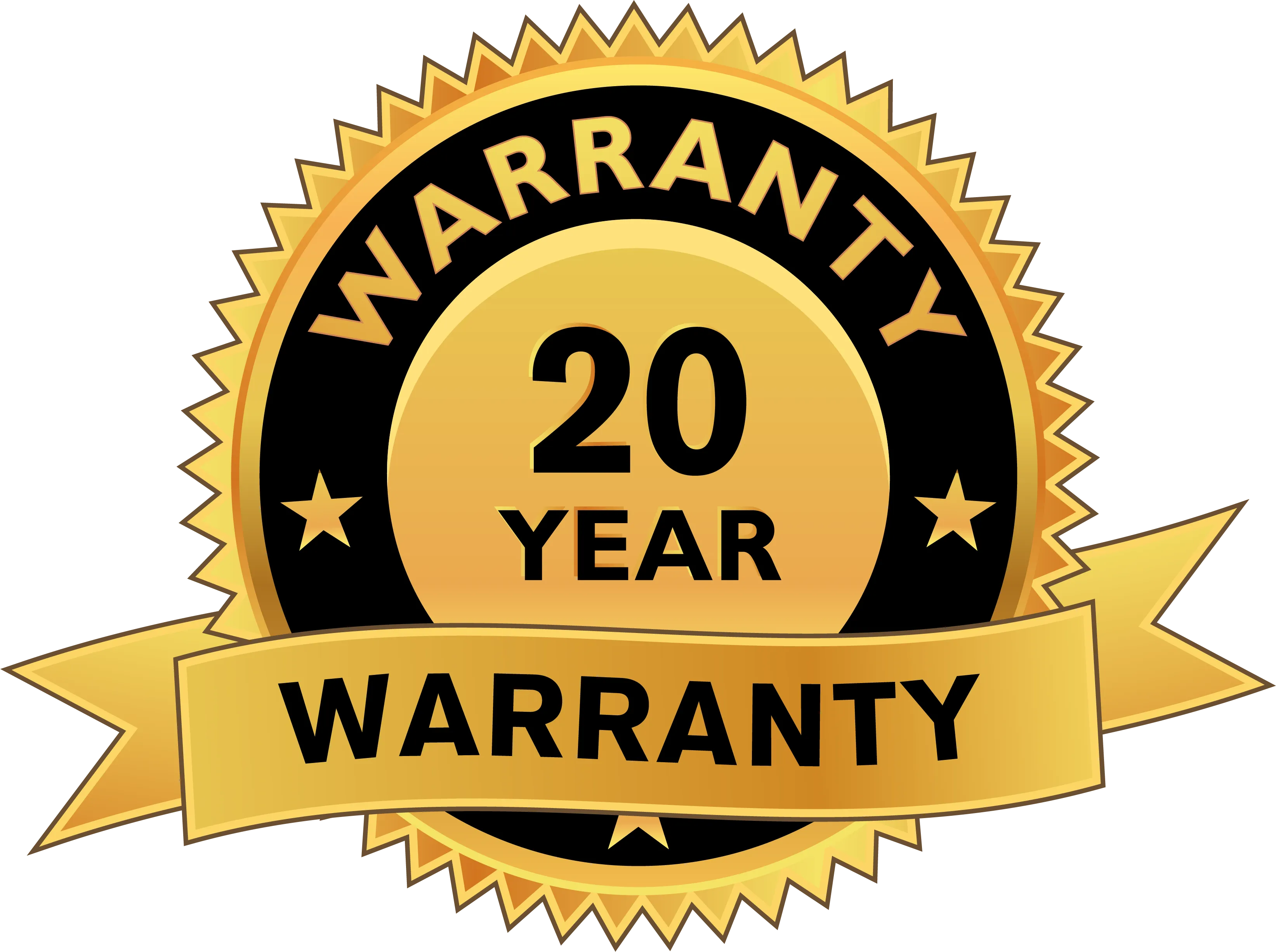 20-year Standing Water Warranty 