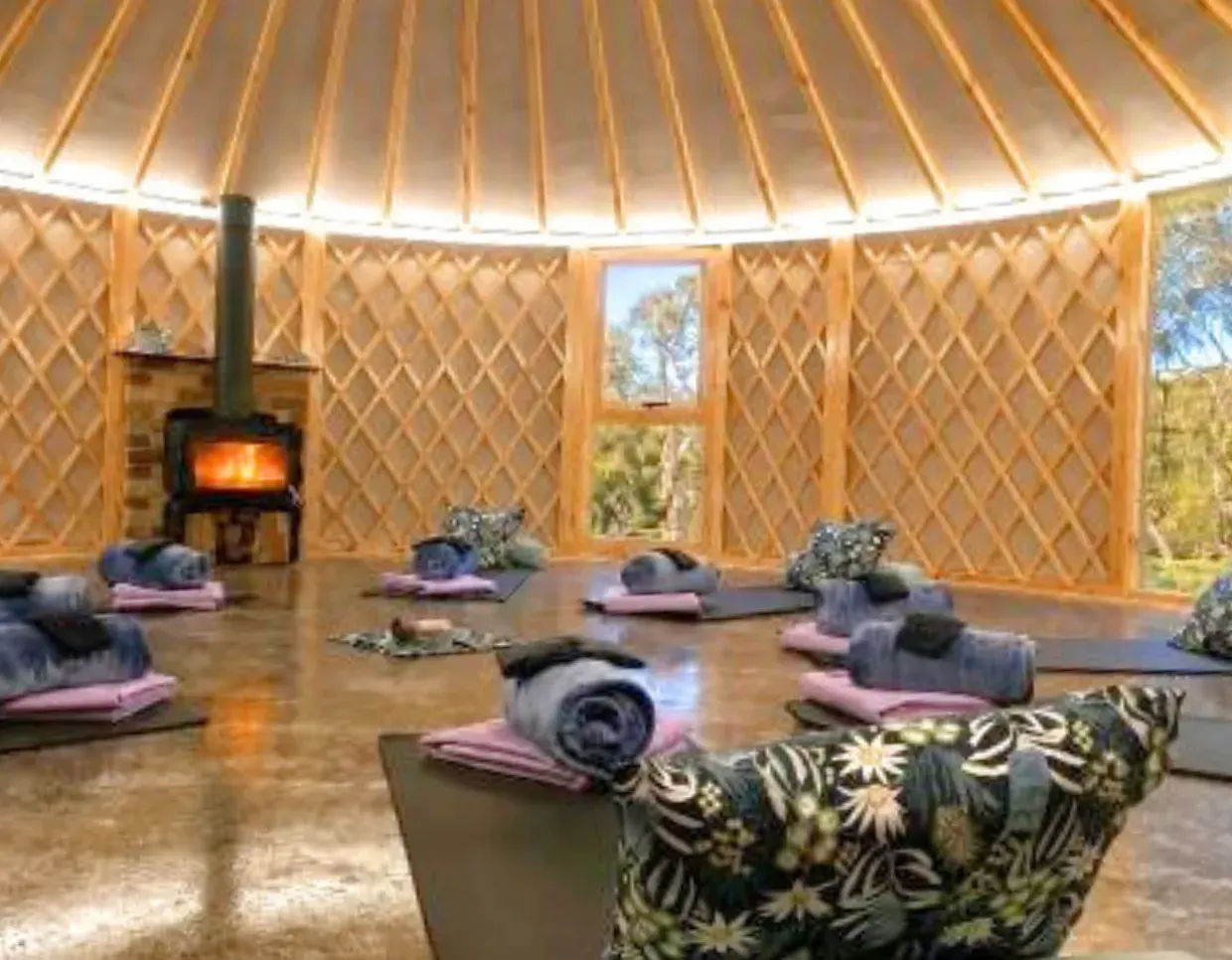 Release breathwork workshop in a peaceful forest yurt in the Dandenong Ranges