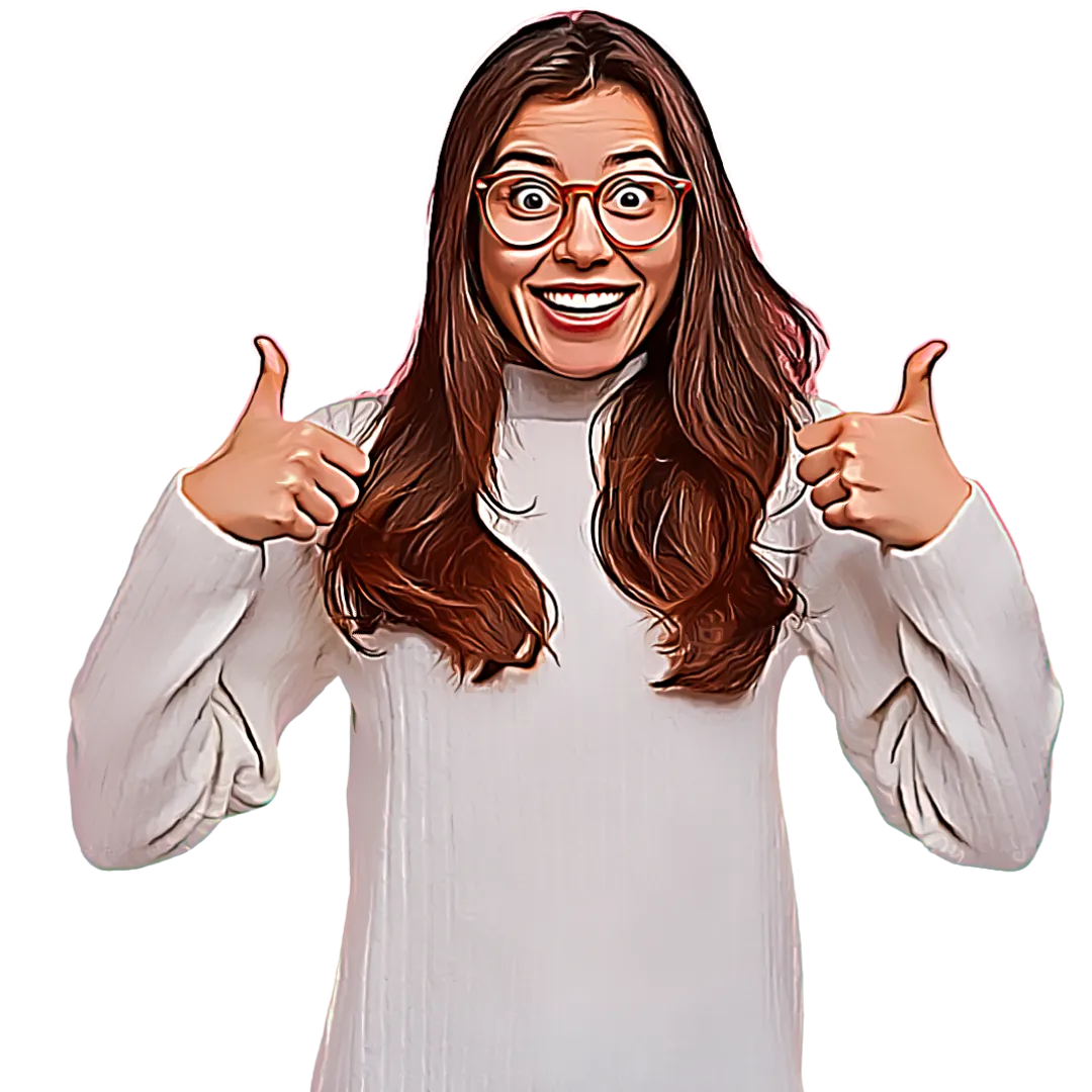 Image of woman thumbs up