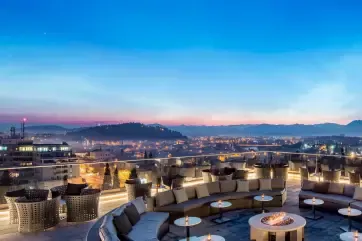 Hilton Podgorica Crna Gora Rooftop Bar Views