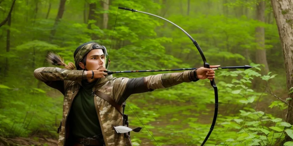 using a bow and arrow