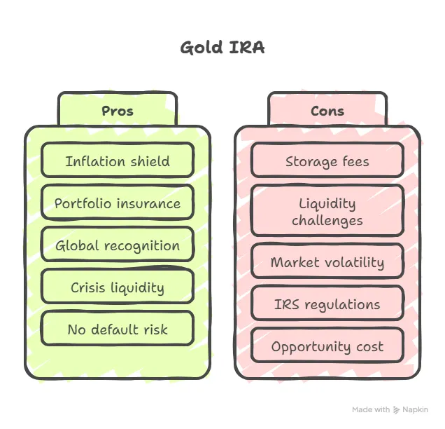 Pros and cons of gold IRA