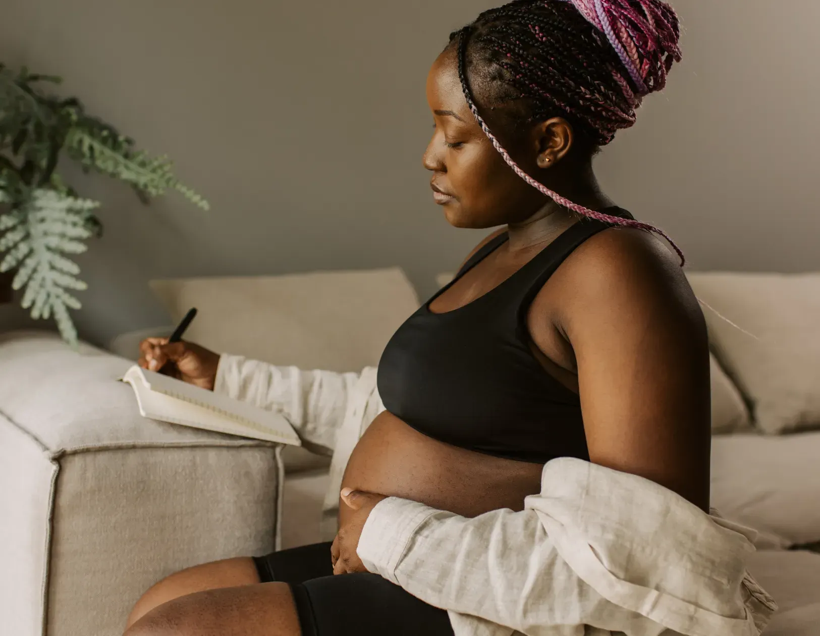 pregnant person preparing for birth