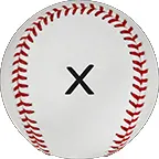 baseball image with x icon
