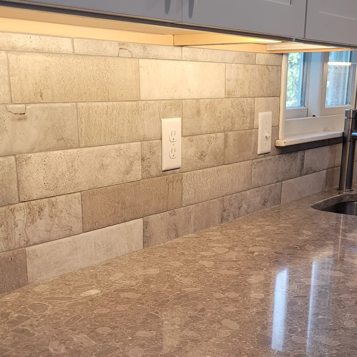 sand kitchen backsplash tile