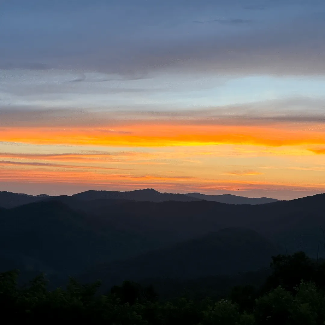 Sunsets are amazing at Appalachian Hideaway