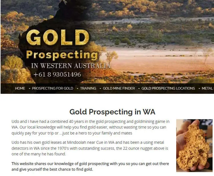 Gold Prospecting WA Website
