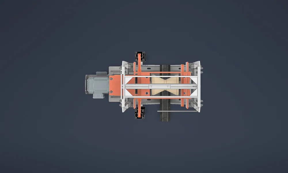 pinch roll rendering view from top