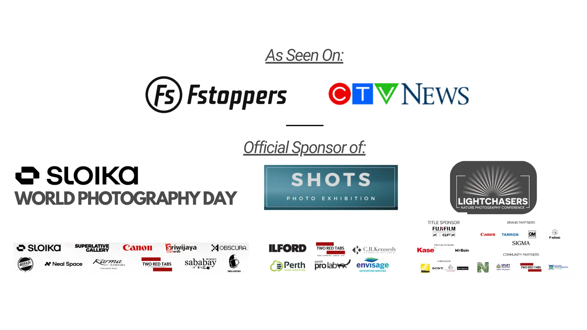 Two Red Tabs sponsor feature canon fuji nikon f-stop gear