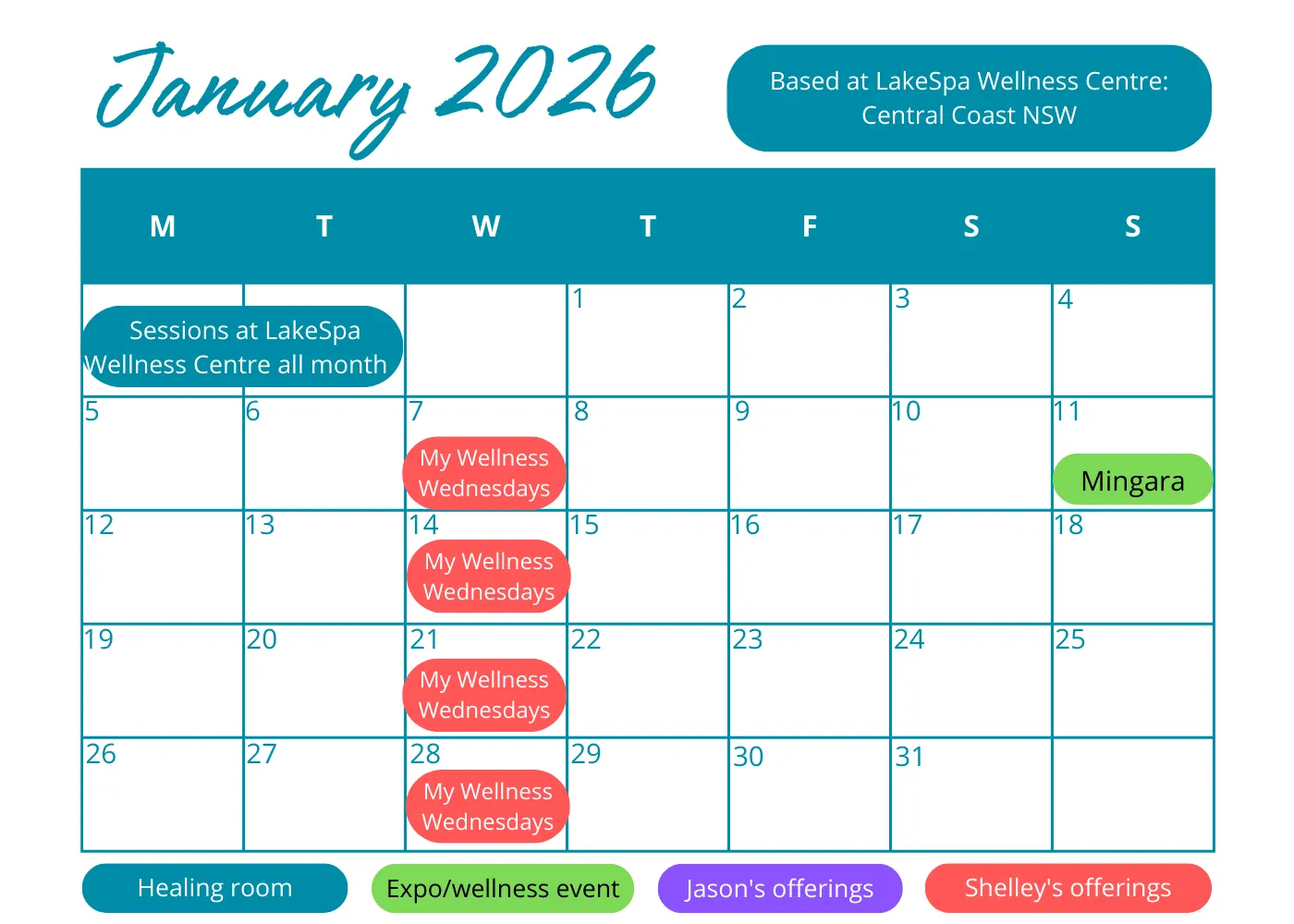 Divine Balance Calendar of Events