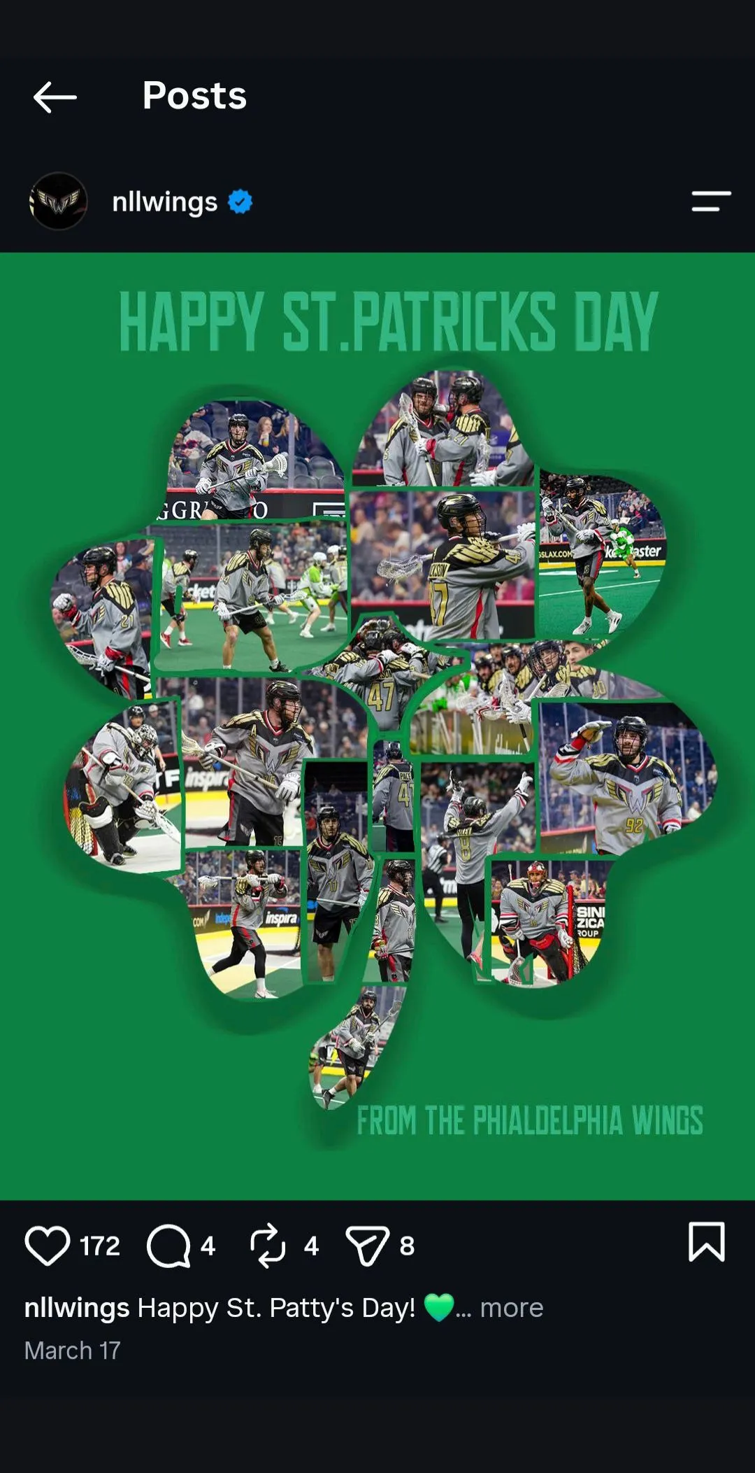 Philadelphia Wings St Pats Promo