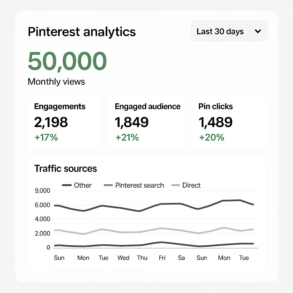 Sarah's before and after analytics