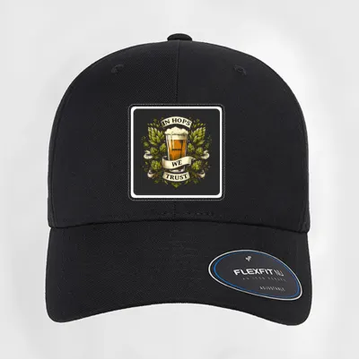 In Hops We Trust Curved Patch Hat