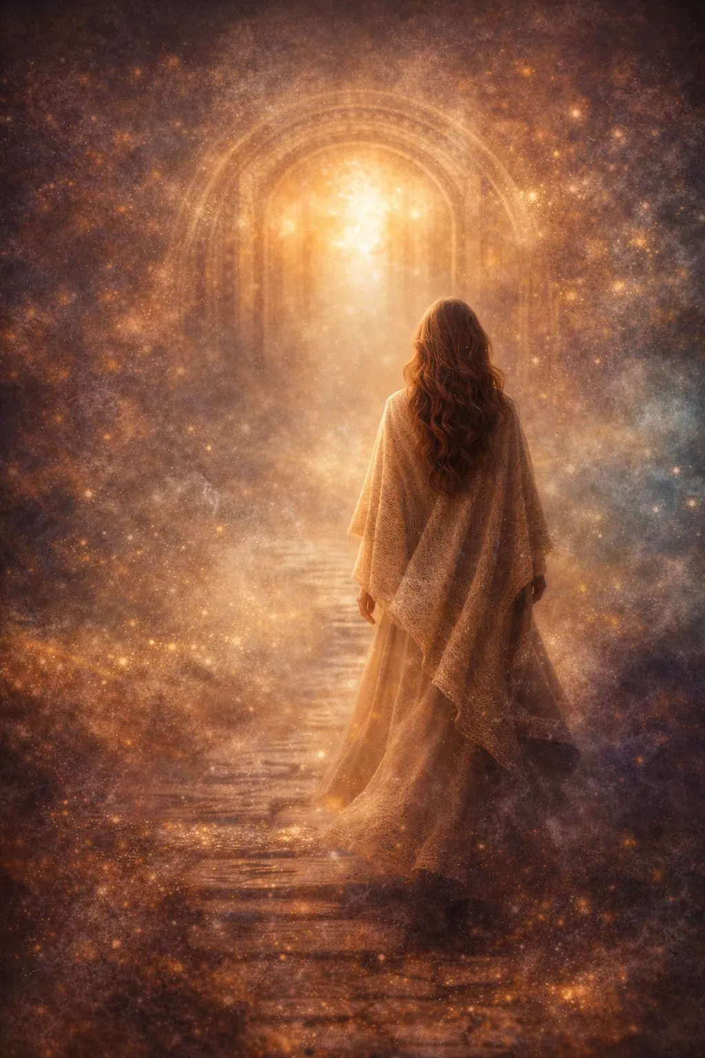 Woman in front of gae