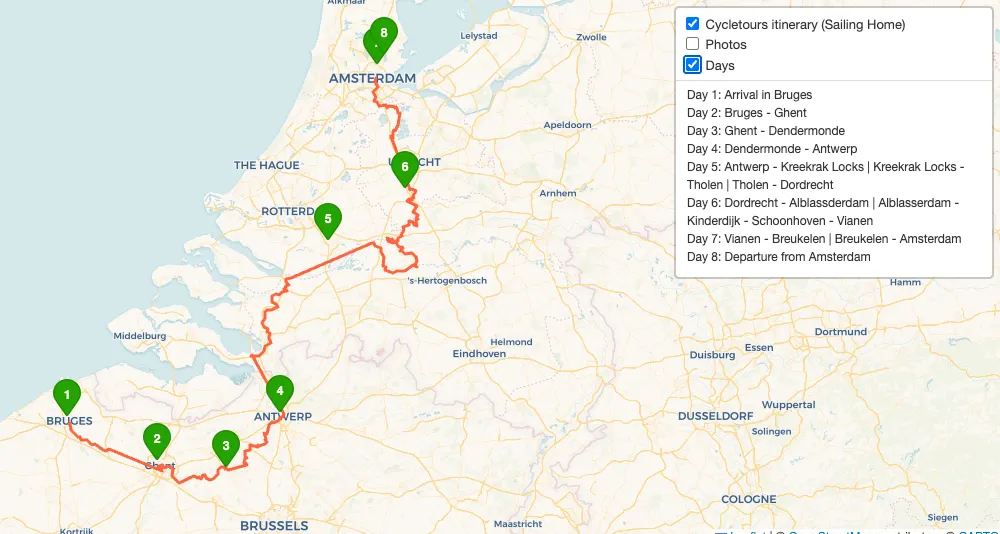 Map of Trip Route