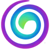 Silva Method symbol of purple & blue swirly circle
