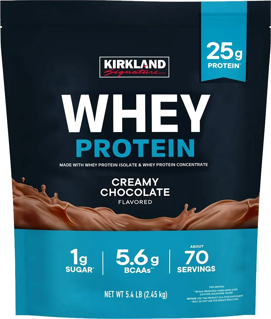 Kirkland Signature Whey Protein, Creamy Chocolate, 5.4lbs