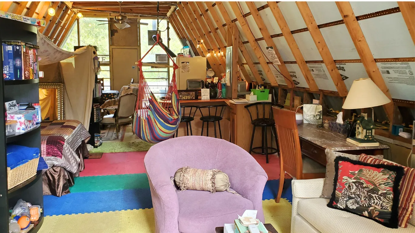 Funky Farm A-Frame on The Magic Land Living Space