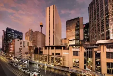 Hilton Sydney Exterior Dusk
