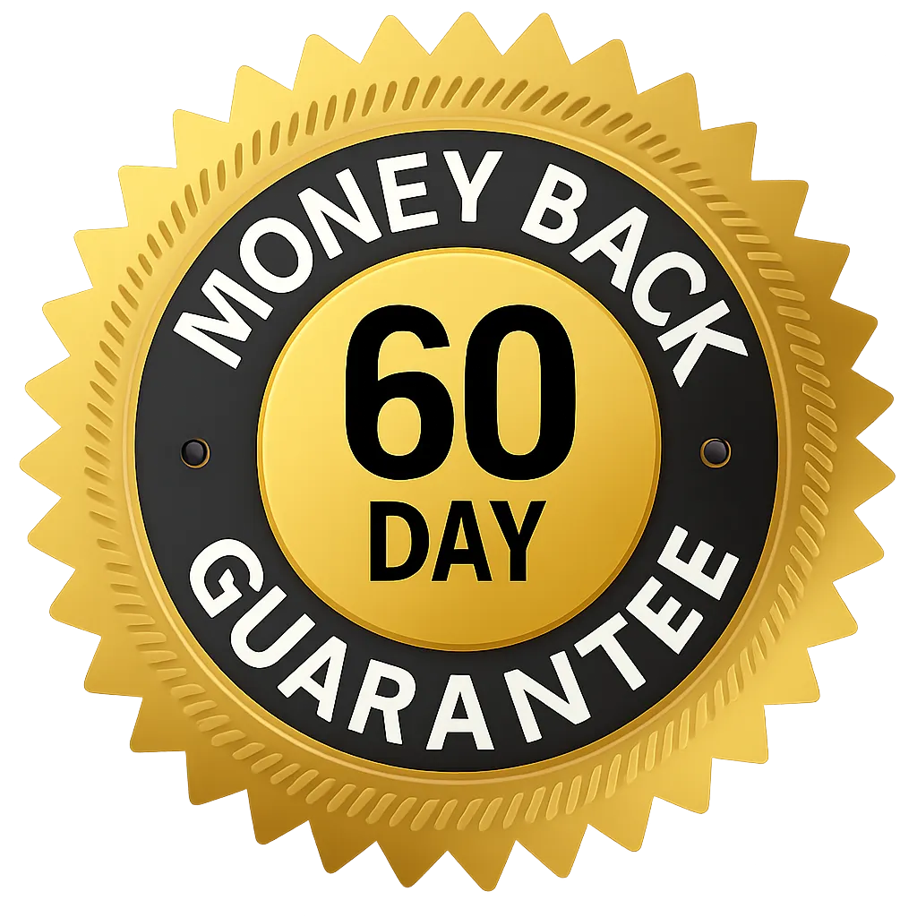 60 Day money back guarantee