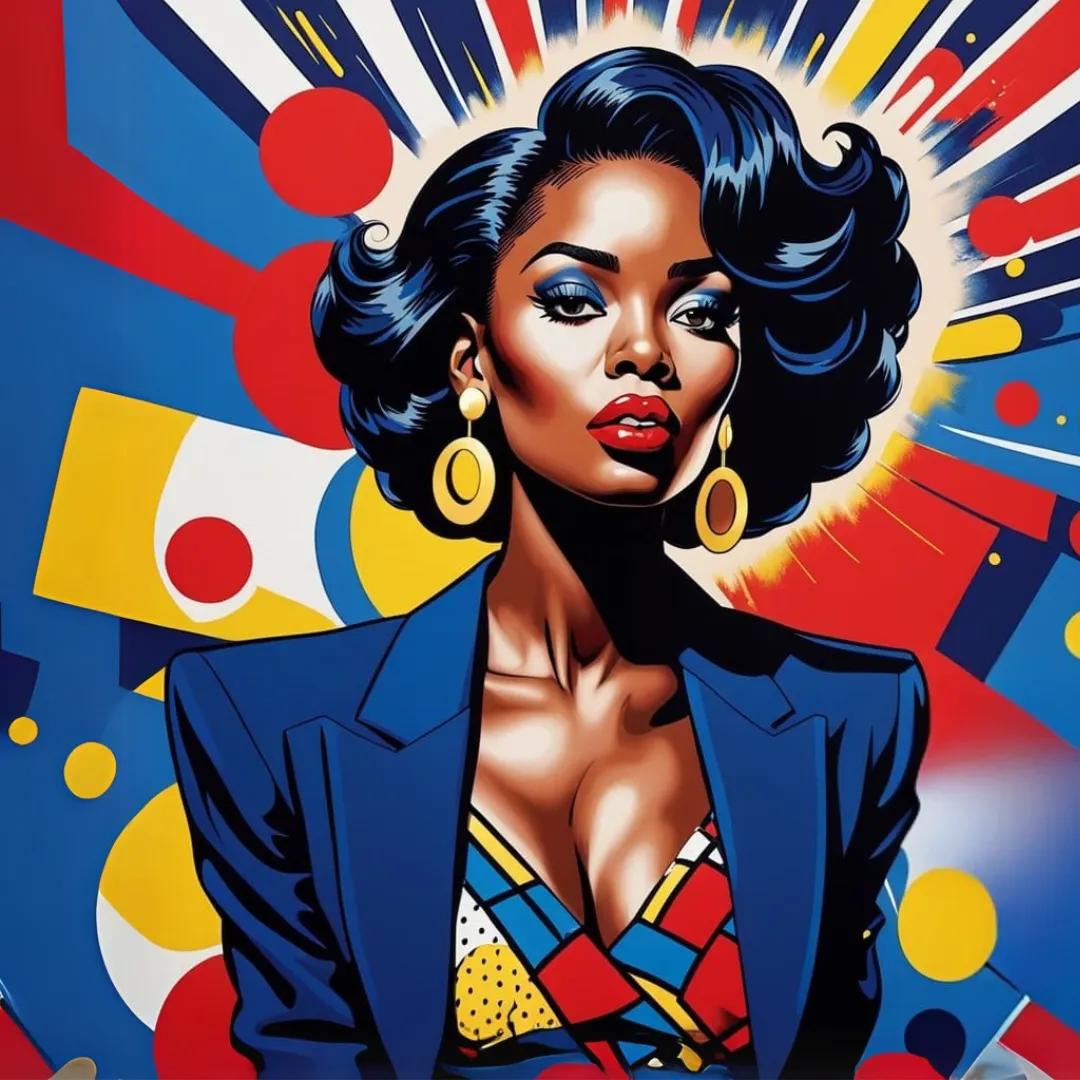 Pop art image of a sophisticated Black woman