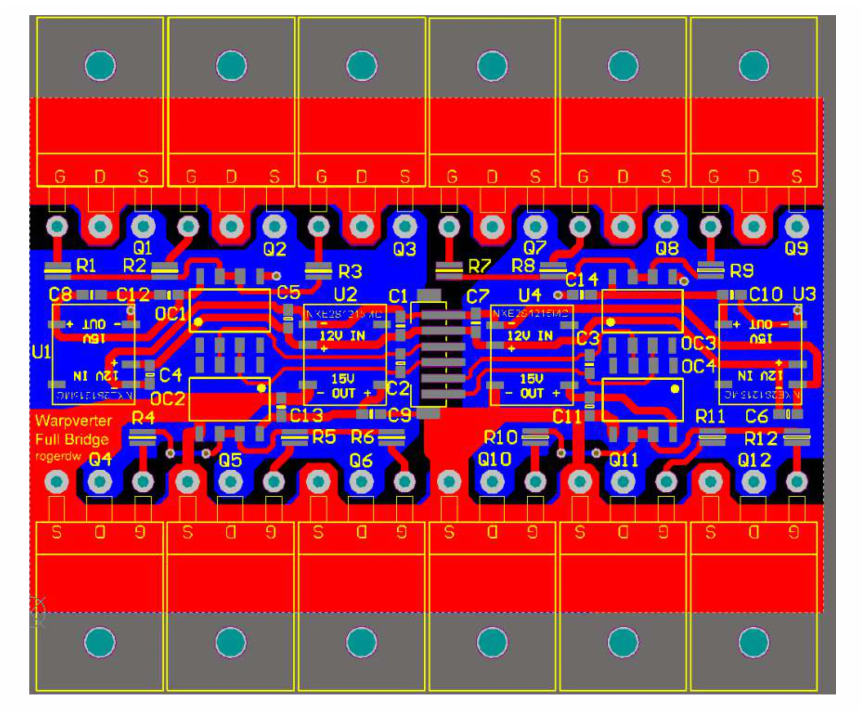 Warpverter Full Bridge Boad LAyout