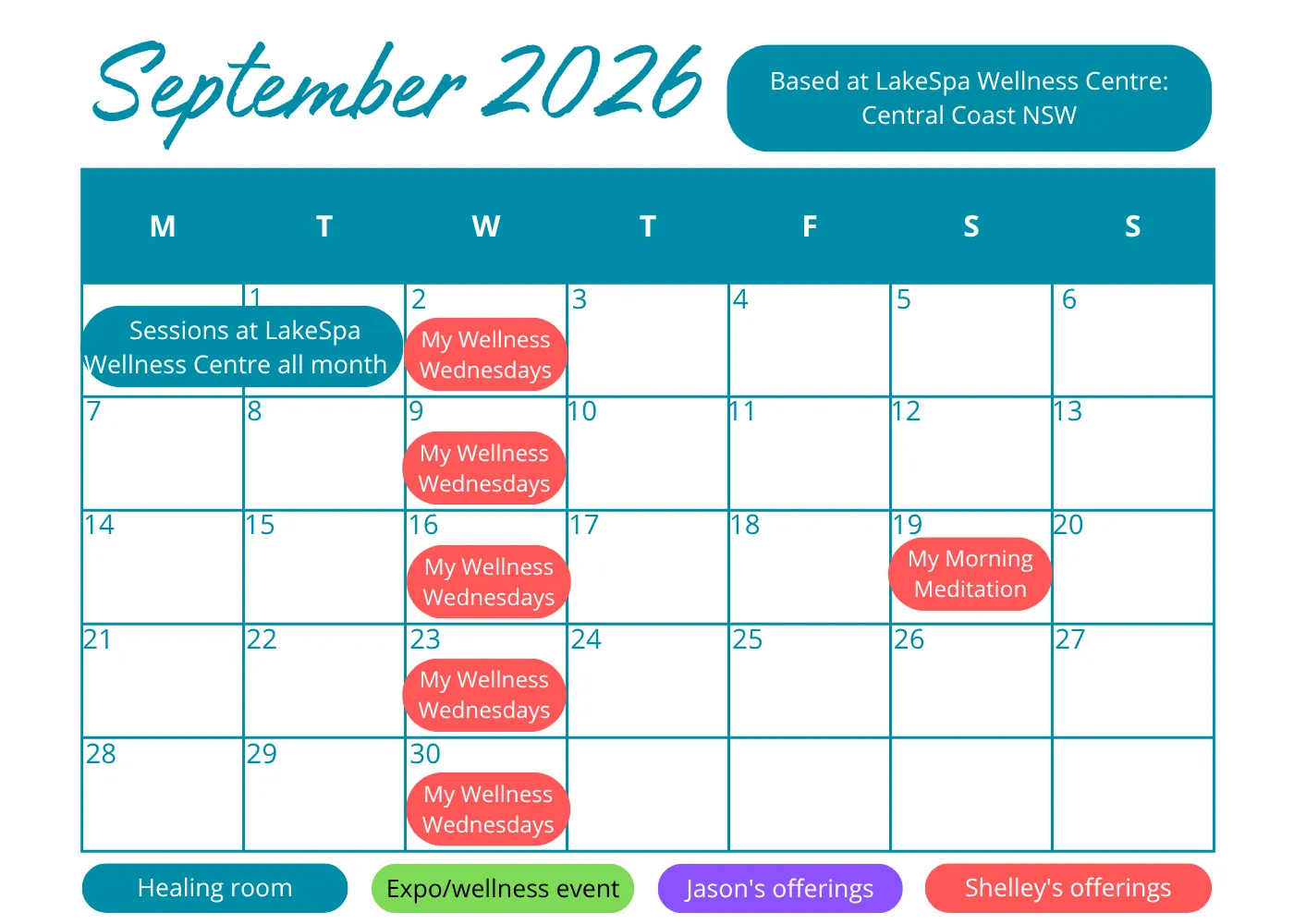 Divine Balance Calendar of Events