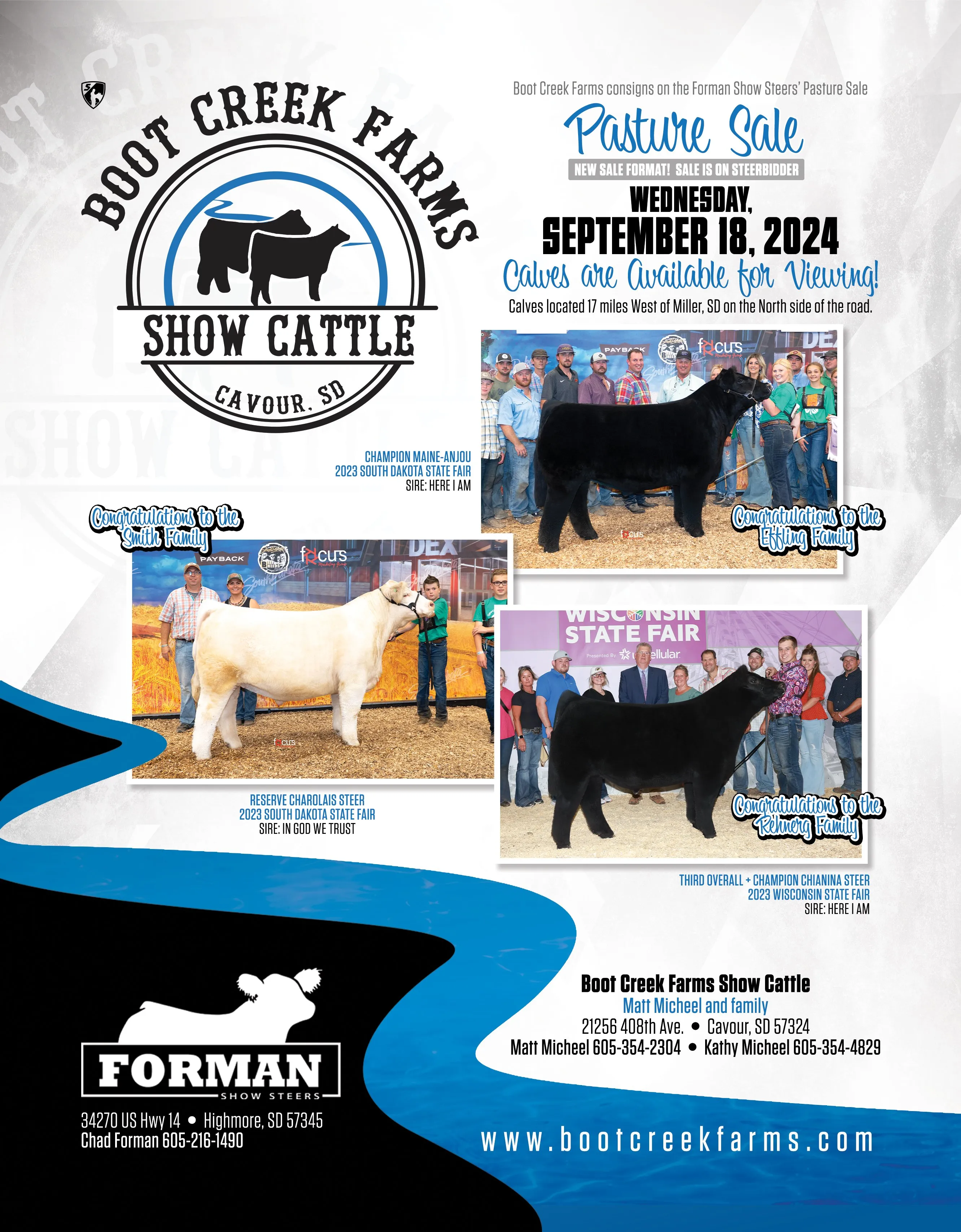 Boot Creek Show Cattle and Forman Show Steers - Pasture Sale 2024