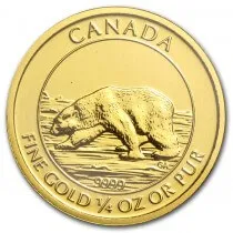 2015 Canadian .25oz Gold Polar Bear and Cub