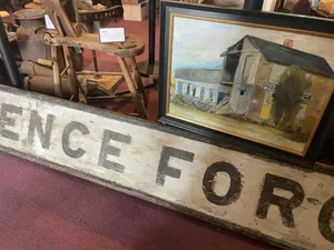 Providence Forge painting and original sign.