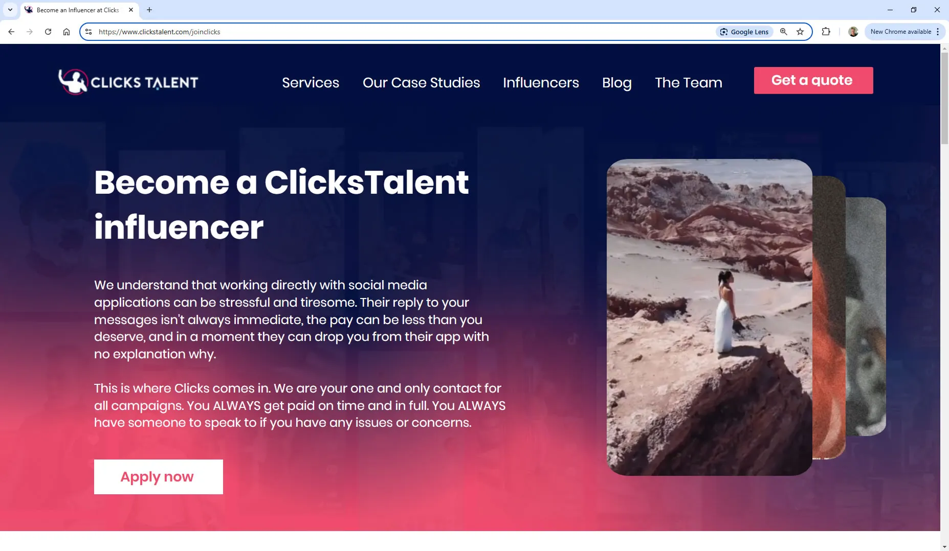 Clicks Talent TikTok Influencer Agency