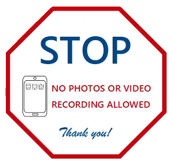 No Photos Sign