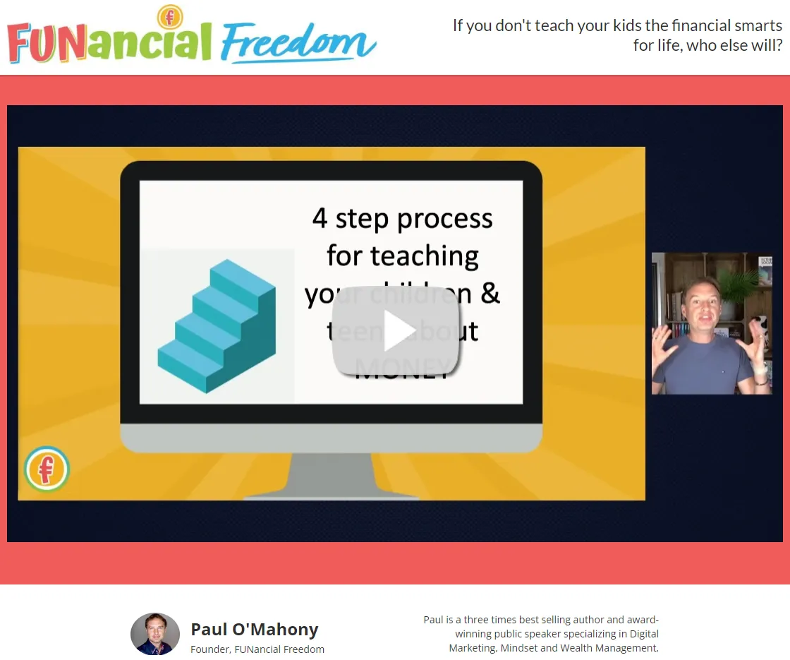 FREE Webclass: The 4 Step Process To Teaching Your Child About Money