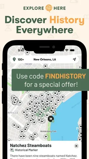 Explore Here app using the FIND History code for What American History Is About blog followers.