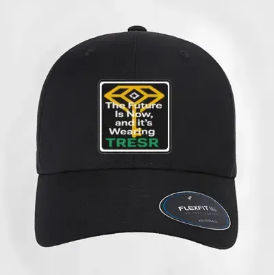 The Future is Now Wearing TRESR curved patch hat