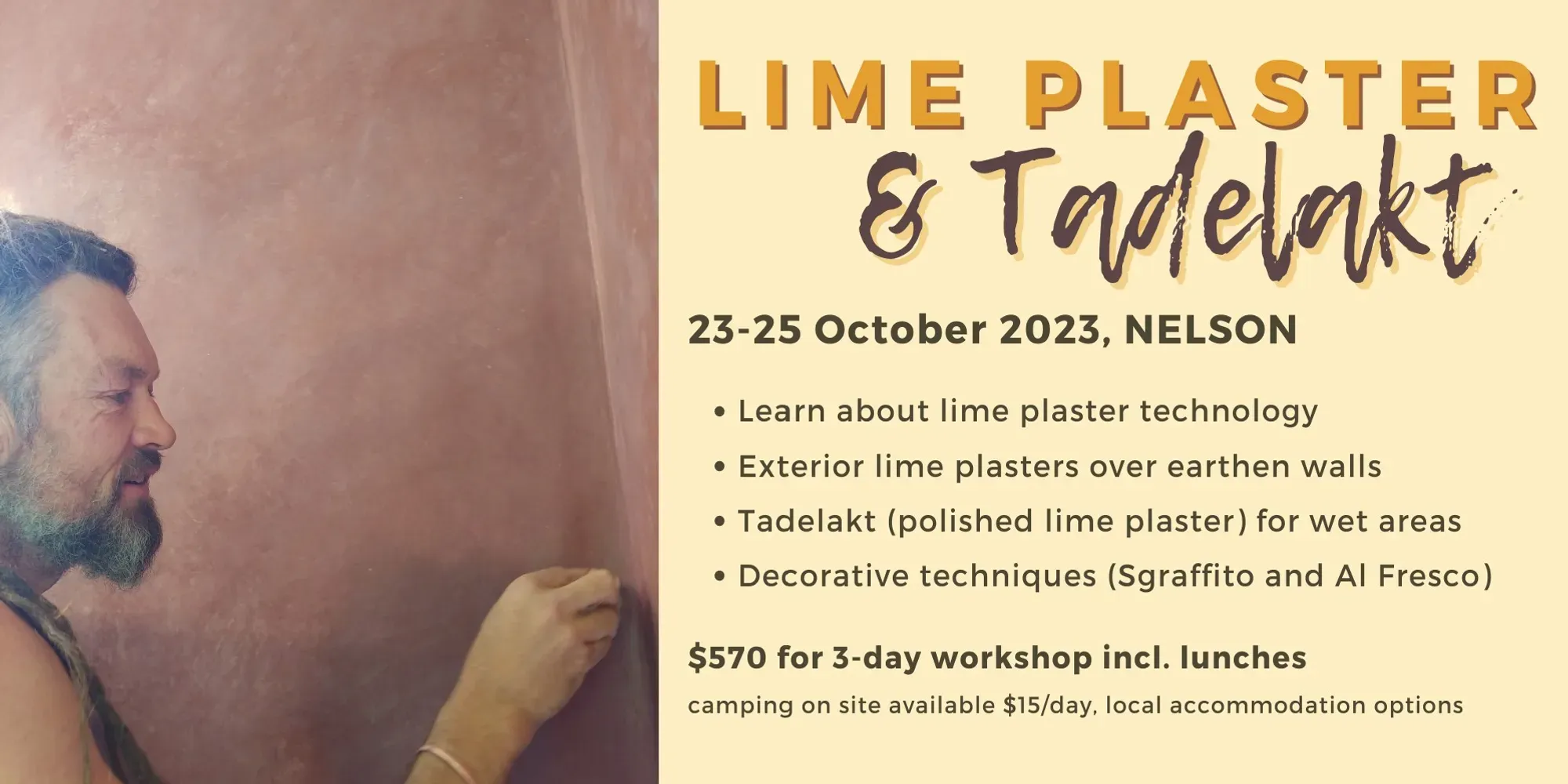 Lime Plaster and Tadelakt Workshop