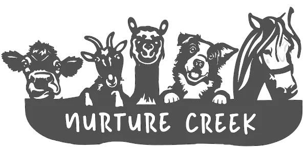 Nurture Creek Family Farm Stay Grey Logo