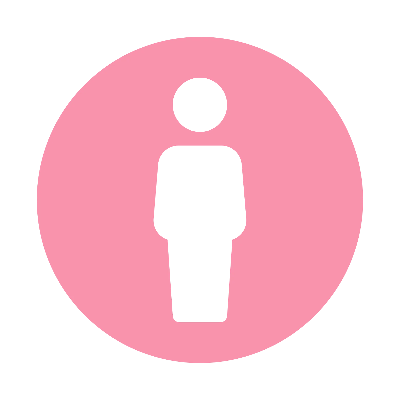 1 person in pink circle icon