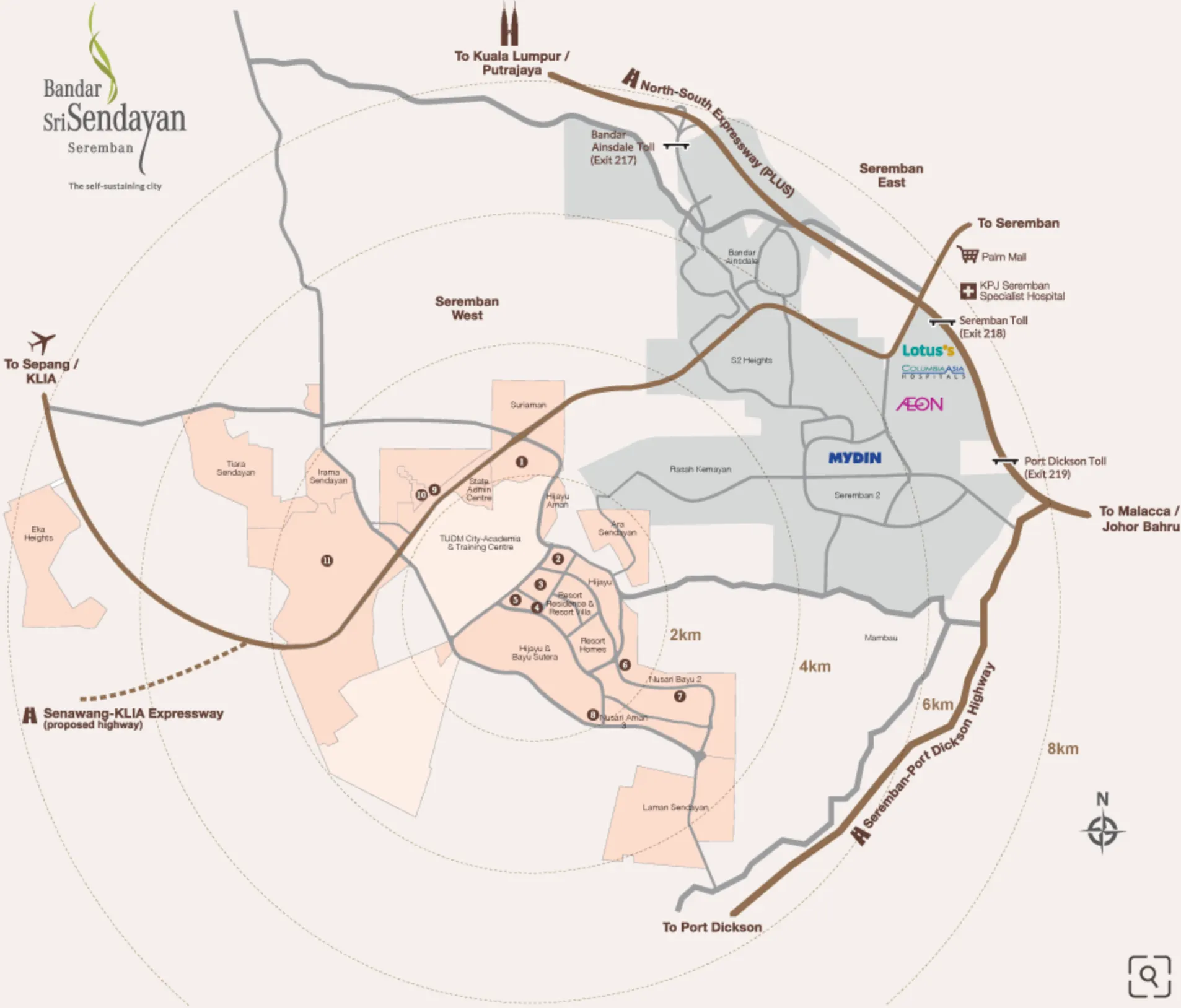 sendayan map