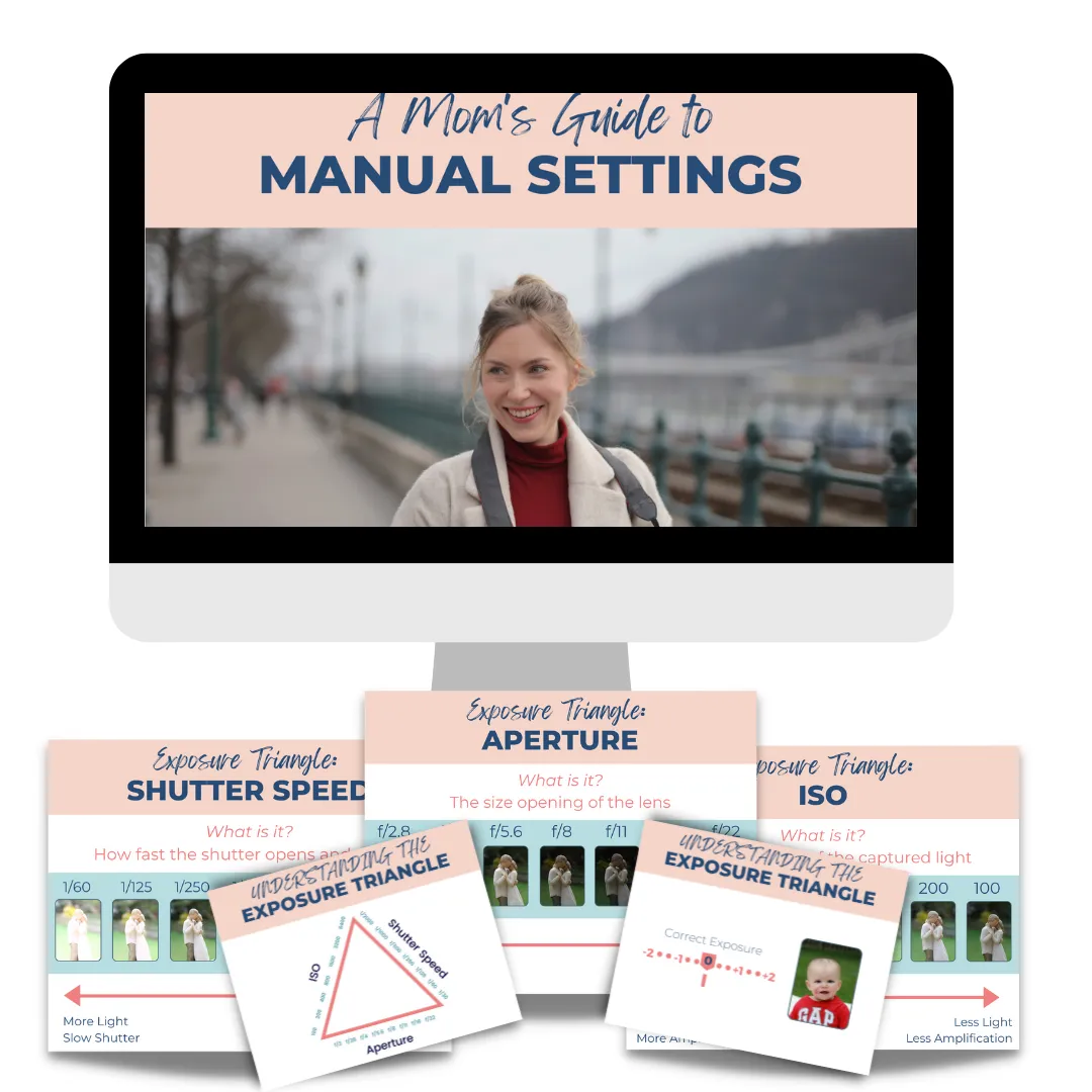 Screenshots of Manual Settings Guide and Exposure Triangle