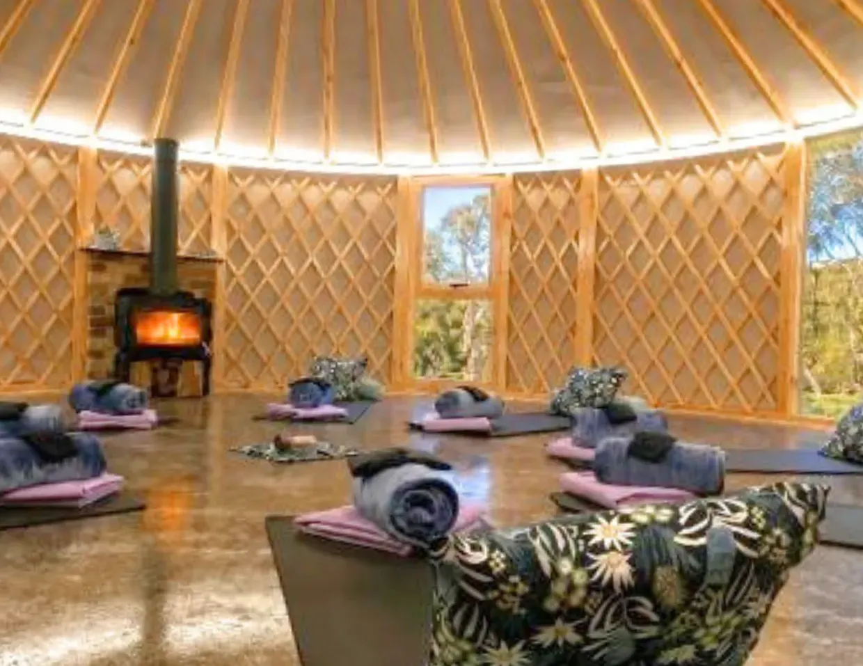 the breath yurt at Nurture Creek